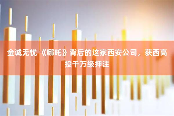 金诚无忧 《哪吒》背后的这家西安公司，获西高投千万级押注